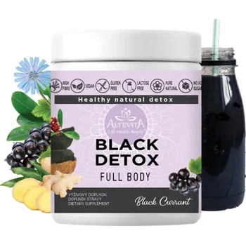 Přírodní produkt ČERNÝ DETOX CELOTĚLOVÝ - BLACK DETOX FULL BODY - černý rybíz - prášek 210 g ALTEVITA