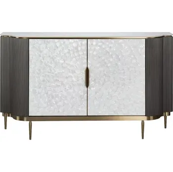 Komoda Komoda Stilig ST906 150 cm grafit/krémová/zlatá