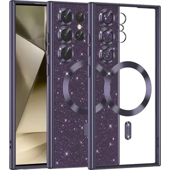 Pouzdro na mobilní telefon Techsuit Třpytivý MagSafe Samsung S24 Ultra Fialová