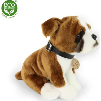 Dětské zboží Plyšový pes boxer s obojkem 27 cm ECO-FRIENDLY