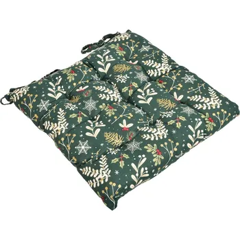 Podsedák Forbyt Sedák na židli 40 x 40 cm Vánoce/zelený