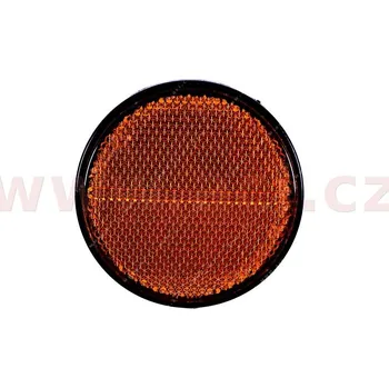 Příslušenství osvětlení automobilu Univerzální odrazka kulatá, samolepicí, oranžová (průměr 80 mm)
