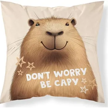 Povlak na dekorativní polštářek DETEXPOL Povlak na polštářek Kapybara micro Polyester, 40/40 cm