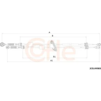 Tažné lanko, ruční převodovka COFLE 2CB.HY003