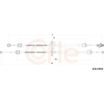 Tažné lanko, ruční převodovka COFLE 2CB.FI056