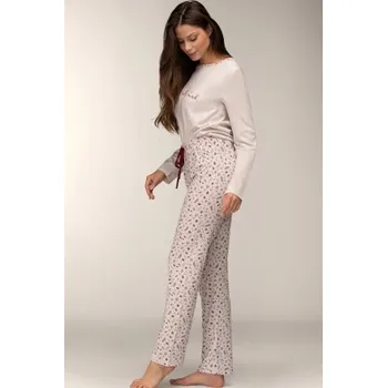 Dámské pyžamo Dámské pyžamo Mademoiselle sommeil Winter Wonderland Krémová S