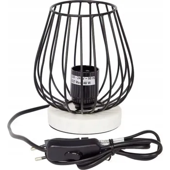 Lampička Stolní lampa s mramorovým podstavcem 14x15 cm, bílá/černá, 40 W