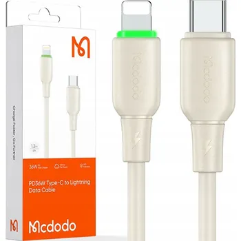 Datový kabel Kabel McDodo USB typ C - Apple Lightning 1,2 m béžový