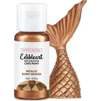Přisada na vaření a pečení Metalická barva tekutá 15ml Burnt Bronze - Sweet Sticks | Skvělé pro Váš domácí dort