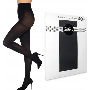 Dámské punčochy Punčocháče hladké Gatta Super Micro 40den černé Nero velikost L/XL