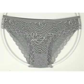 Kalhotky HAN Bavlněné kalhotky s krajkou vzor 294 Velikost: M, Barva: šedá