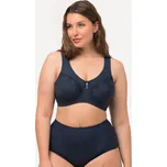 Ulla Popken, Plus size Odlehčující podprsenka, bez kostic, s přívěškem, košíčky C-G pro plnoštíhlé nadměrná velikost, 658495139-1139, modrý, 120G, Nadměrné velikosti, Plus size oblečení, Oblečení pro boubelky, Oblečení pro baculky, Oblečení pro plnoštíhlé