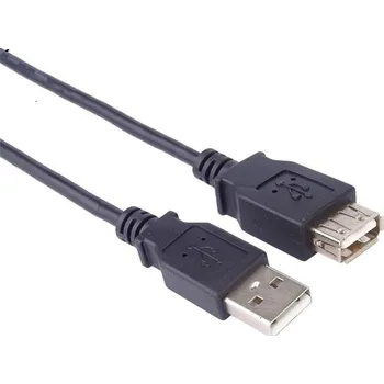 Prodlužovací kabel PremiumCord USB 2.0 kabel prodlužovací, A-A, 2m černá KUPAA2BK