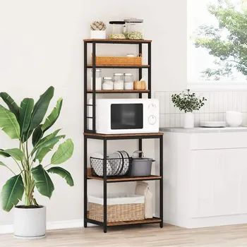 Příborník do zásuvky Kuchyňská polička Staré dřevo 60 x 40 x 168 cm kompozitní dřevo