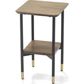 Konferenční stolek Odkládací stolek Maze 30 cm z masivu hnědý/černý