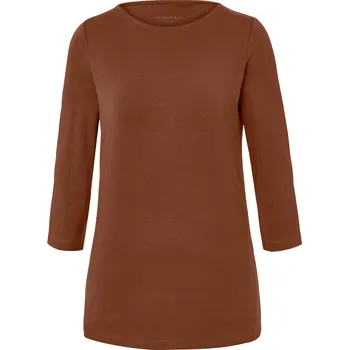 665454 - Tchibo - Triko s 3/4 rukávem - pro ženy - vel. M 40/42 - barva: hnědá