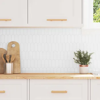 Samolepící dekorace Dekorativní samolepky 10 pcs Bílá 30 x 30 x 0,8 cm