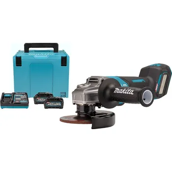 Makita GA029GM201 aku úhlová bruska s regulací 125mm Li-ion XGT 40V/4,0Ah, Makpac + sada 1911V6-0