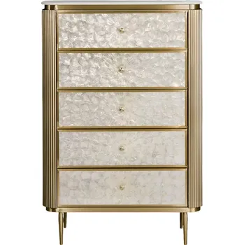 Komoda Komoda Stilig ST911 80 cm slonovinová/zlazá