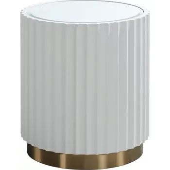 Konferenční stolek Odkládací stolek Stilig ST708 45 cm zlatý/bílý