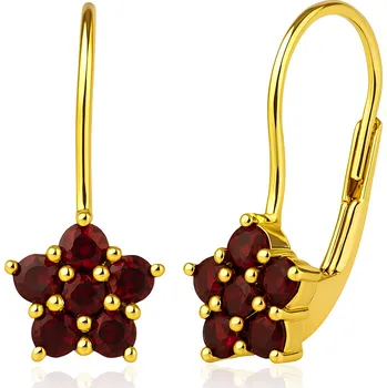 Náušnice Granát Turnov Český granát náušnice 650