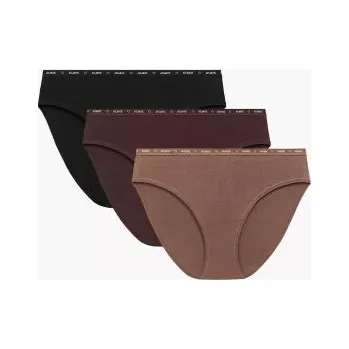 Kalhotky 3 PACK kalhotky Atlantic 3CLP-010B - bavlna Hnědo-černá S