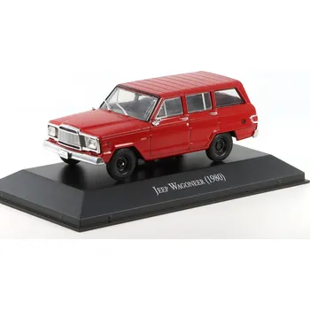 autíčko Jeep Wagoneer 1980 červený 1:43 - DeAgostini časopis s modelem Jeep Wagoneer - kovový model