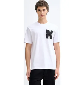 Pánské tričko Bavlněné tričko Karl Lagerfeld Jeans B1M17066 bílá 00X, vel. S
