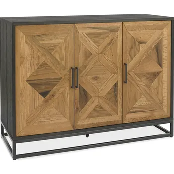 Komoda Komoda Indus 117 cm z masivu dub přírodní/grafit