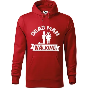 Pánská mikina DOBRÝ TRIKO Pánská mikina s potiskem Dead man walking Velikost pánské mikiny: 3XL, Barva: Červená