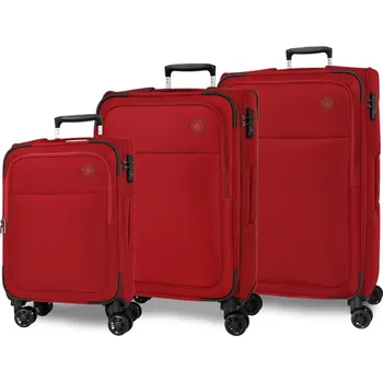 JOUMMA BAGS MOVEM Atlanta Red, Sada luxusních textilních cestovních kufrů, 77cm/66cm/55cm, 5318424