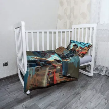 Povlečení Sablio Roblox město 130 x 90, 40 x 60 cm zipový uzávěr