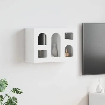 Policová skříň Závěsná skříňka s policí Bílá 60 x 20 x 40 cm kompozitní dřevo