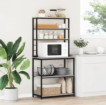 Příborník do zásuvky Kuchyňská polička Šedá Sonoma 80 x 40 x 168 cm kompozitní dřevo