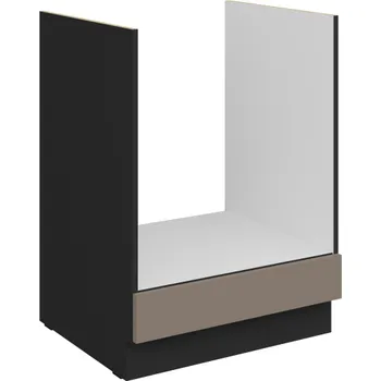 Kuchyňská skříňka 60 D GAZ BB, Spodní kuchyňská skříňka na vestavnou troubu Aria sandgrau/černá