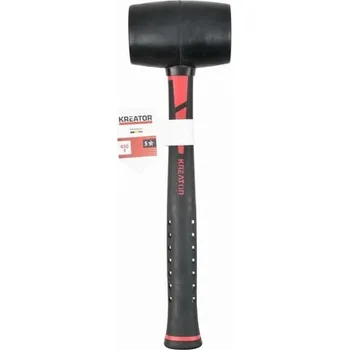 Ruční nářadí Gumová palice černá 450g - Sklolaminátová násada Kreator KRTH90701