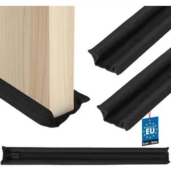 Těsnění z pěny pod dveře 30 mm 95 cm černé sada 2 ks - černá \ 11 cm \ 2 ks.