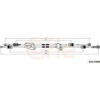 Tažné lanko, ruční převodovka COFLE 2CB.FO009