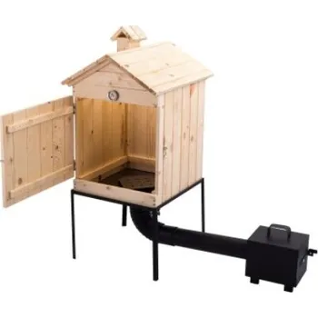 Udírna JUMON Dřevěná udírna zahradní 50x50x60 + topeniště dvířka komín