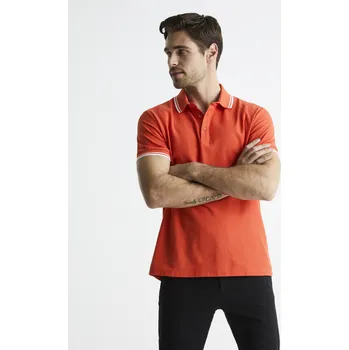 Pánské oblečení Celio Polo tričko Beline pique 1112586 Červená S