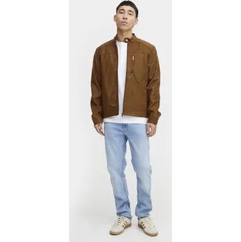 Pánská casual bunda Blend Bunda z imitace kůže 20716626 Hnědá Regular Fit M