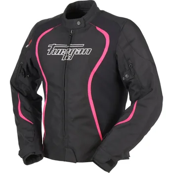 Moto bunda Dámská bunda na motorku Furygan Odessa černo-bílo-růžová M