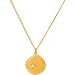 MOSUO Pozlacený náhrdelník Birthstone Duben-Bílý Topaz Ag 925/1000