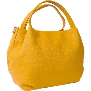 Borse in Pelle Kožená kabelka ŽLUTÁ AKČNÍ CENA