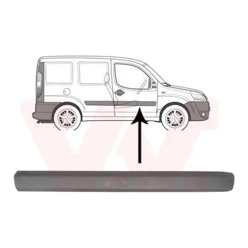 Lišta karosérie Ozdobná / ochranná lišta, dveře VAN WEZEL 1637428