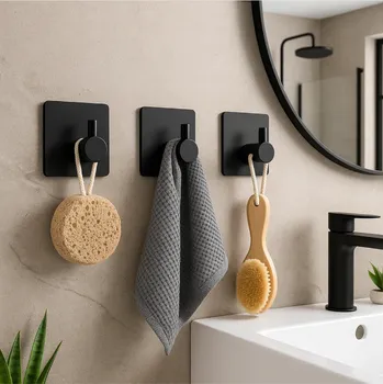 Věšák Deminas | Jedinečný kovový samolepící věšák - sada 4ks