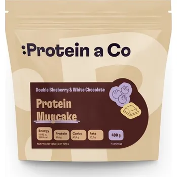 Protein Protein a Co Protein&Co Proteinový MugCake 490g - Borůvka a bílá čokoláda