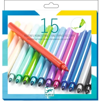 Djeco Fixy s tenkým hrotem 15 ks