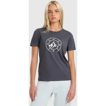 Dámské triko 4F s potiskem 4F šedá 3496458