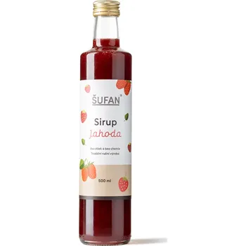 Vyrobeno pro ŠUFAN Jahodový sirup 500 ml ŠUFAN & Sirupárna - 500 ml
